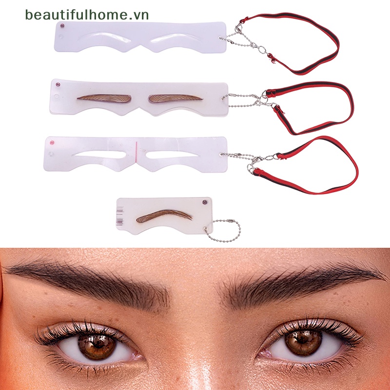 Bộ Khuôn Hỗ Trợ Kẻ Lông Mày 12 Kiểu Tiện Dụng