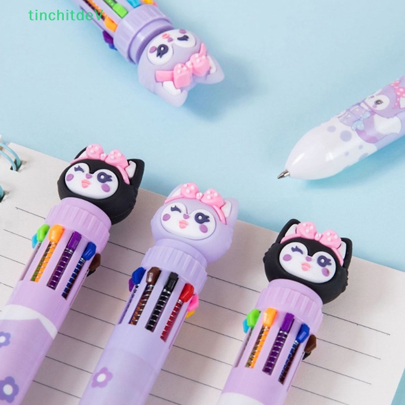 Bút Bi Kuromi 10 Màu Ngòi 0.7Mm In Họa Tiết Hoạt Hình Dễ Thương Cho Học Sinh