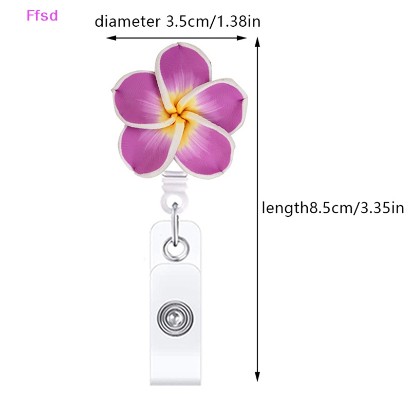Kẹp Giữ Thẻ ID / Huy Hiệu Hình Bông Hoa Có Thể Thu Gọn