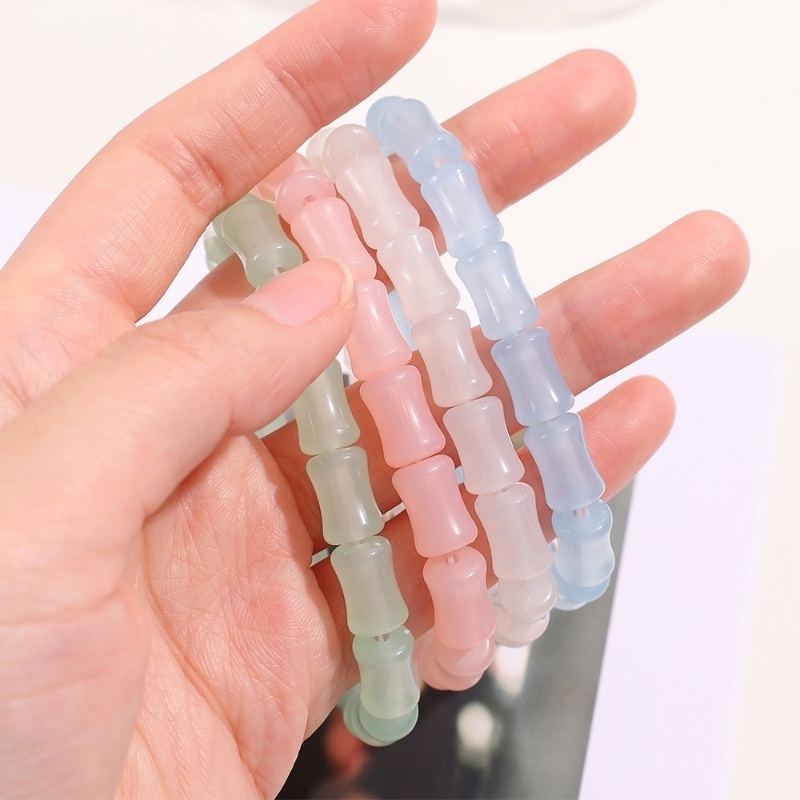 Vòng Tay Hạt Tre Co Giãn Nhiều Màu Sắc Phong Cách Vintage Cho Nữ