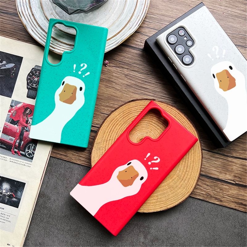 Ốp Điện Thoại Rơm Lúa Mì Mềm Mặt Nhám Thân Thiện Với Môi Trường Chống Sốc Cho Samsung S23 Ultra S23 + S22 Ultra Galaxy S22 Plus S21 FE S20