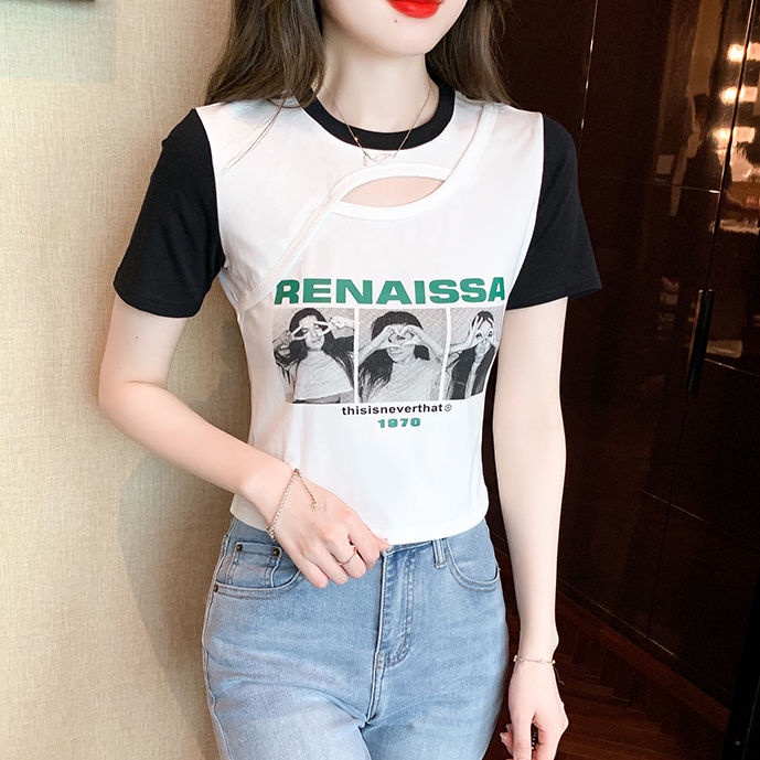 Áo Thun Tay Ngắn Dáng Ôm Phong Cách Hàn Quốc Thời Trang Mùa Hè 2023 Mới