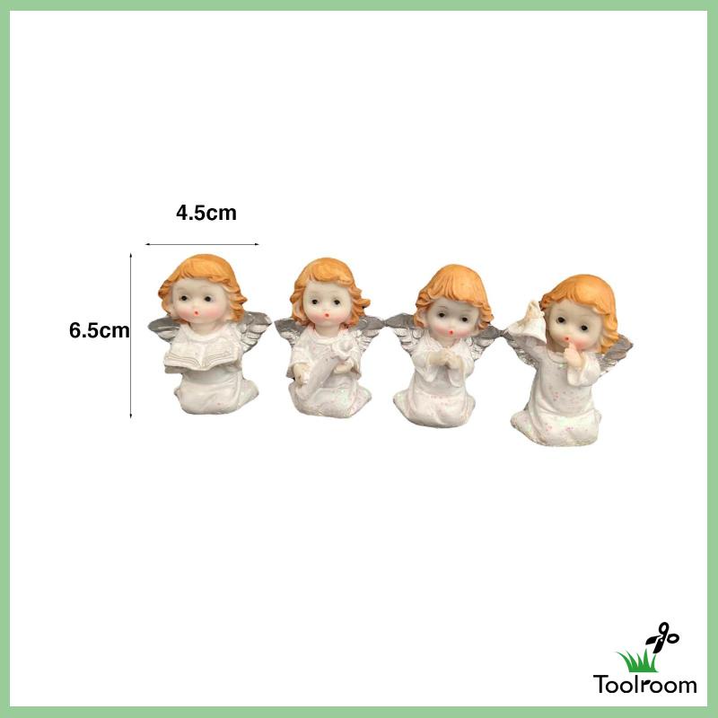 Bộ 4 Tượng Thiên Thần Điêu Khắc Nghệ Thuật Để Bàn Trang Trí Phòng Ngủ