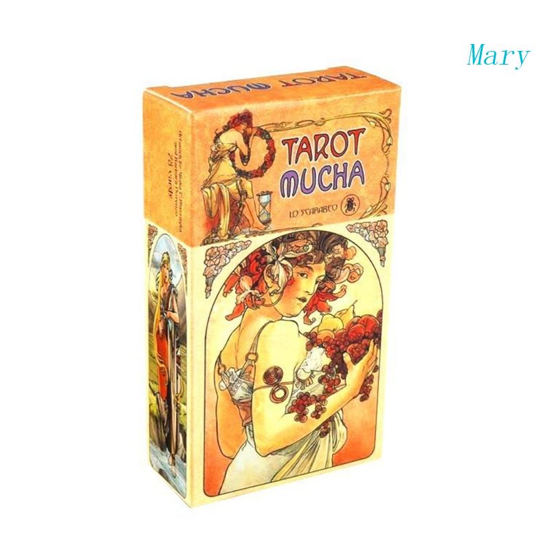Bộ Bài Tarot Mucha 78 Lá Tiếng Anh Đầy Đủ Độc Đáo