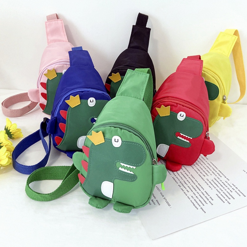 Túi Đeo Chéo Ngực Đựng Điện Thoại / Tiền Xu / Son Môi Mini Họa Tiết Khủng Long Có Thể Điều Chỉnh Dây Đeo Chéo Nhỏ Gọn Dành Cho