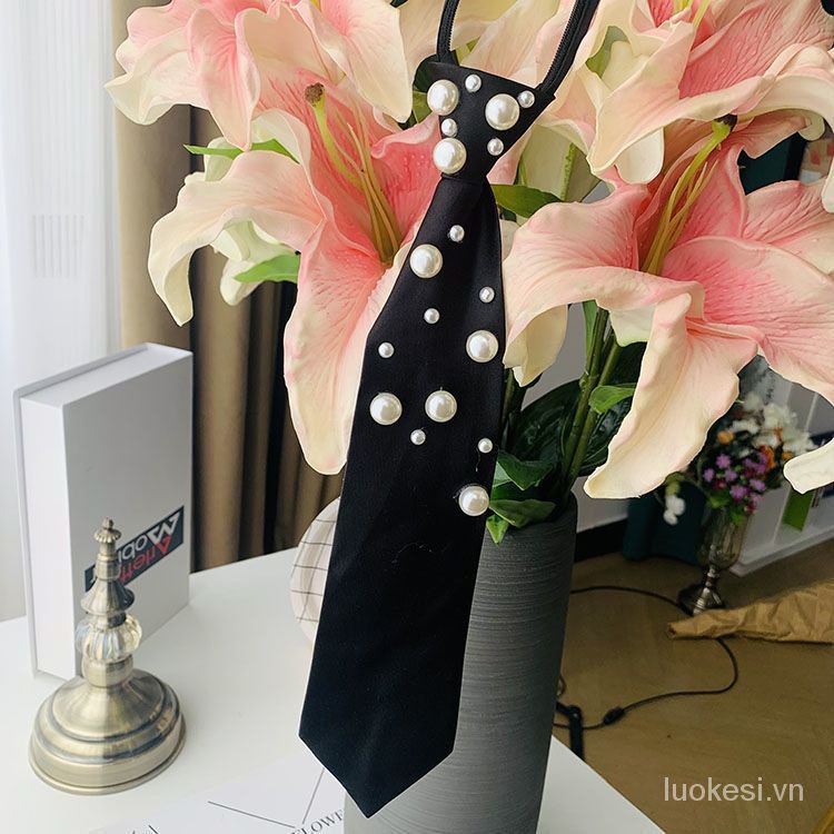 Cà Vạt jk Ngọc Trai Handmade Phong Cách Preppy Làm Phụ Kiện Chụp Ảnh Cho Nam Và Nữ cxbluokesi.vn426