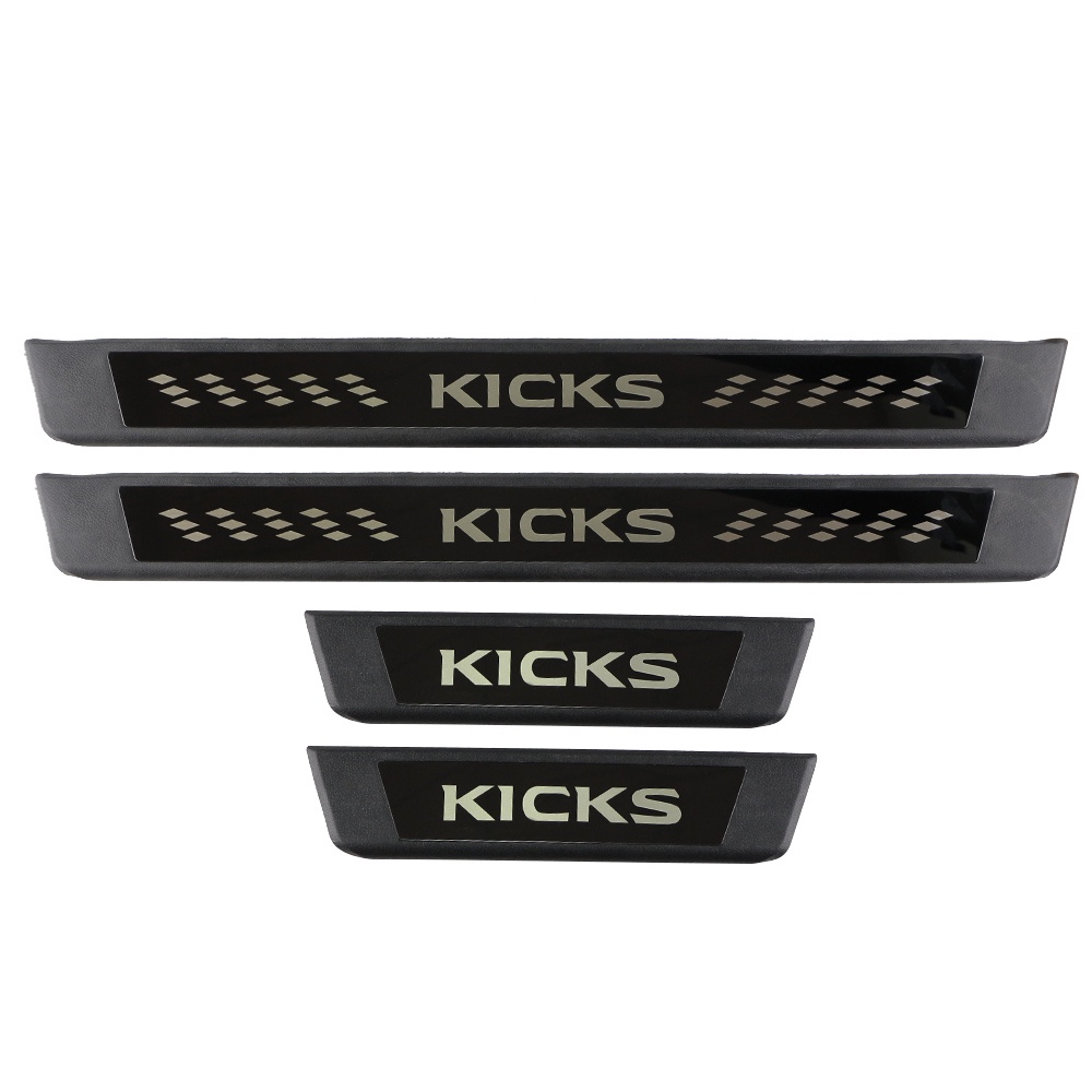 Set 4 Miếng Dán Bảo Vệ Bàn Đạp Cửa Xe Hơi Bằng Sợi Carbon Cho Nissan Kicks P15 2016-2020 2021 2022