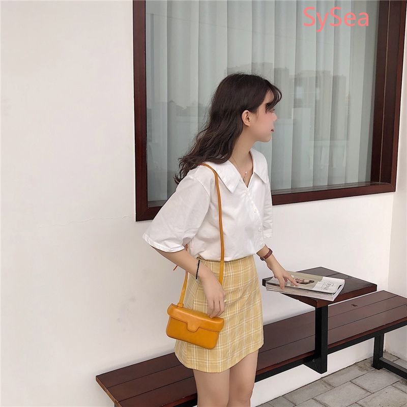 Áo Sơ Mi Ngắn Tay Cổ Tim Thời Trang Mùa Hè Hàn Quốc Dành Cho Nữ