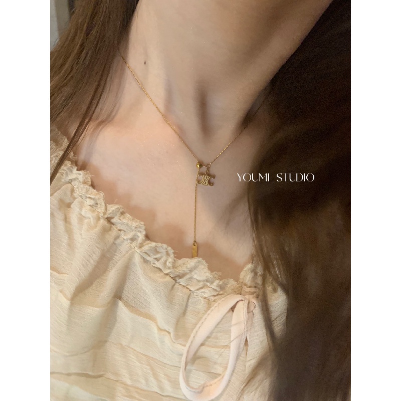 Vòng cổ Titan Mạ VàNg 18K Đơn GiảN