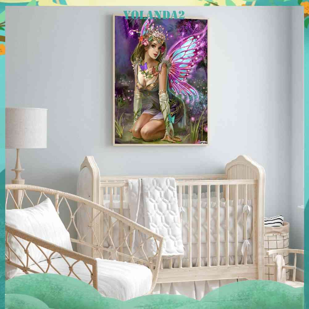 Bộ Tranh Đính Đá 5D Họa Tiết Bươm Bướm Độc Đáo DIY Dùng Trang Trí Nhà Cửa