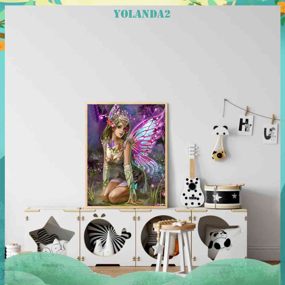 Bộ Tranh Đính Đá 5D Họa Tiết Bươm Bướm Độc Đáo DIY Dùng Trang Trí Nhà Cửa