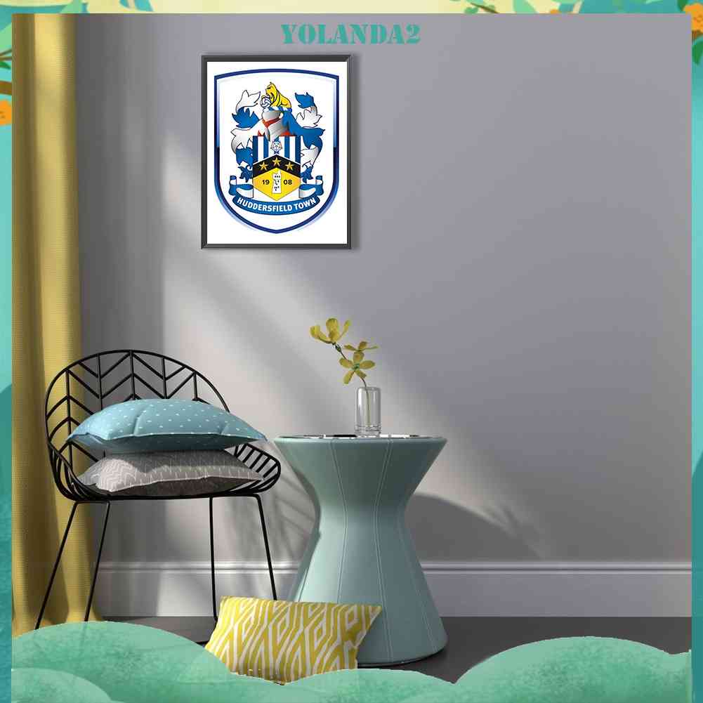 Bộ Tranh Đính Đá 5D Họa Tiết Câu Lạc Bộ Bóng Đá Huddersfield Độc Đáo DIY Dùng Trang Trí