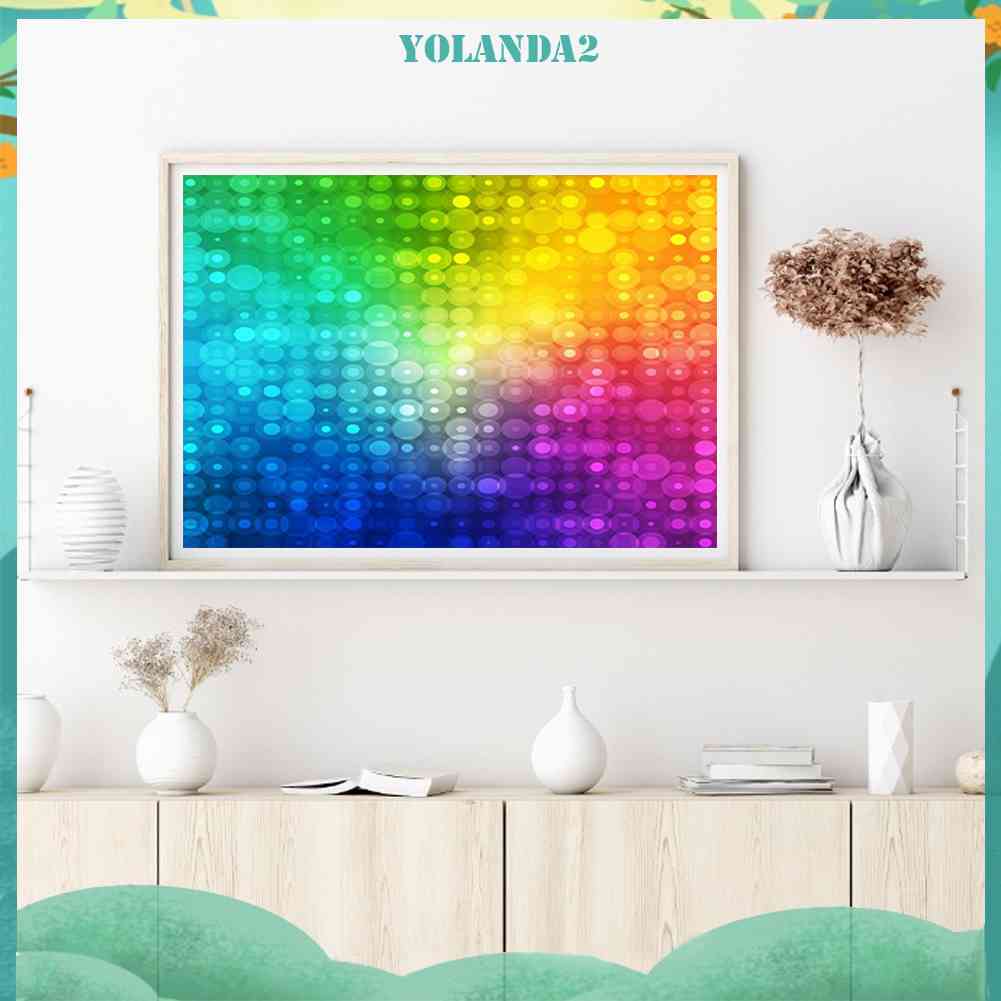 Bộ Tranh Đính Đá Họa Tiết Cầu Vồng Độc Đáo Diy Dùng Trang Trí Nhà Cửa