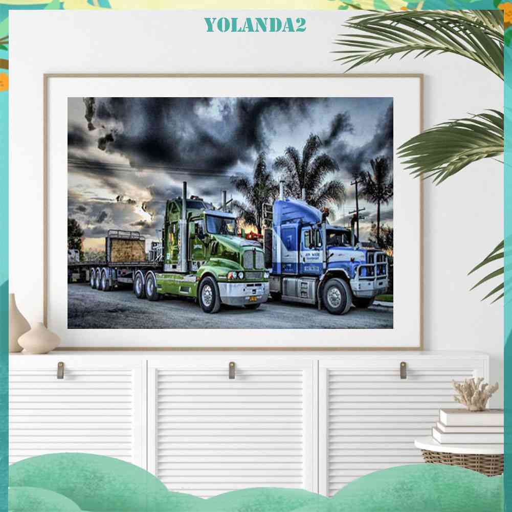 Tranh Đính Đá Kim Cương Toàn Bộ 5D DIY Hình Vẽ Xe Hơi