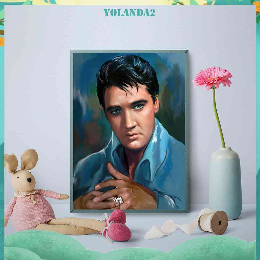 Bộ Tranh Đính Đá 5D Toàn Diện Họa Tiết Elvis Presley Độc Đáo DIY Dùng Trang Trí