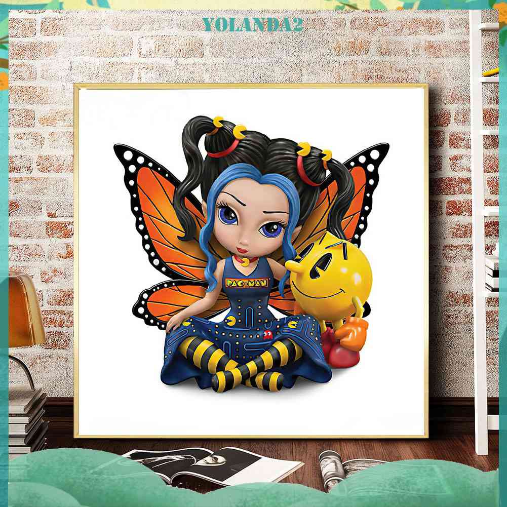 Tranh Đính Đá Kim Cương Toàn Bộ 5D DIY Hình Búp Bê Mắt To