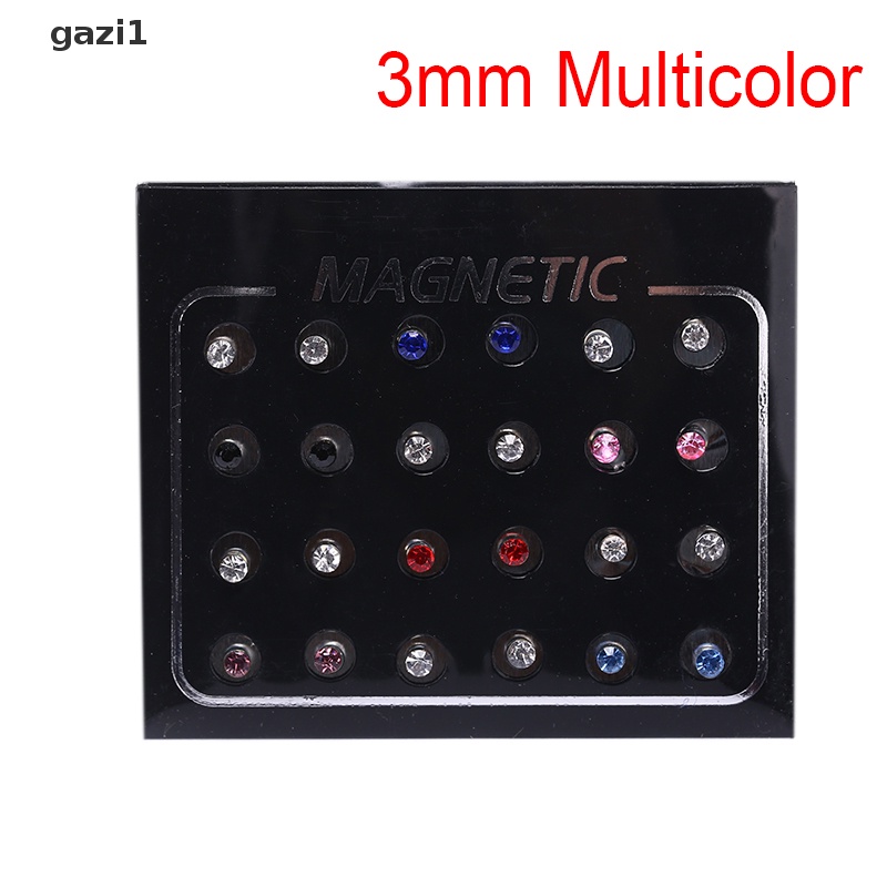 Set 1 / 24 Khuyên Tai Nam Châm Đính Đá Thời Trang