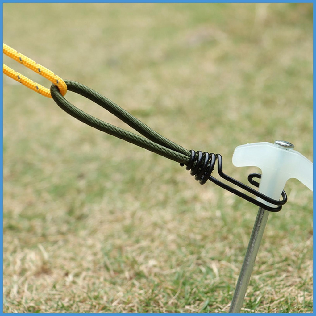 Dây Thừng Dựng Lều Co Giãn Chịu Được Sức Nặng Kèm Kẹp Carabiner Cho Hoạt Động Ngoài Trời