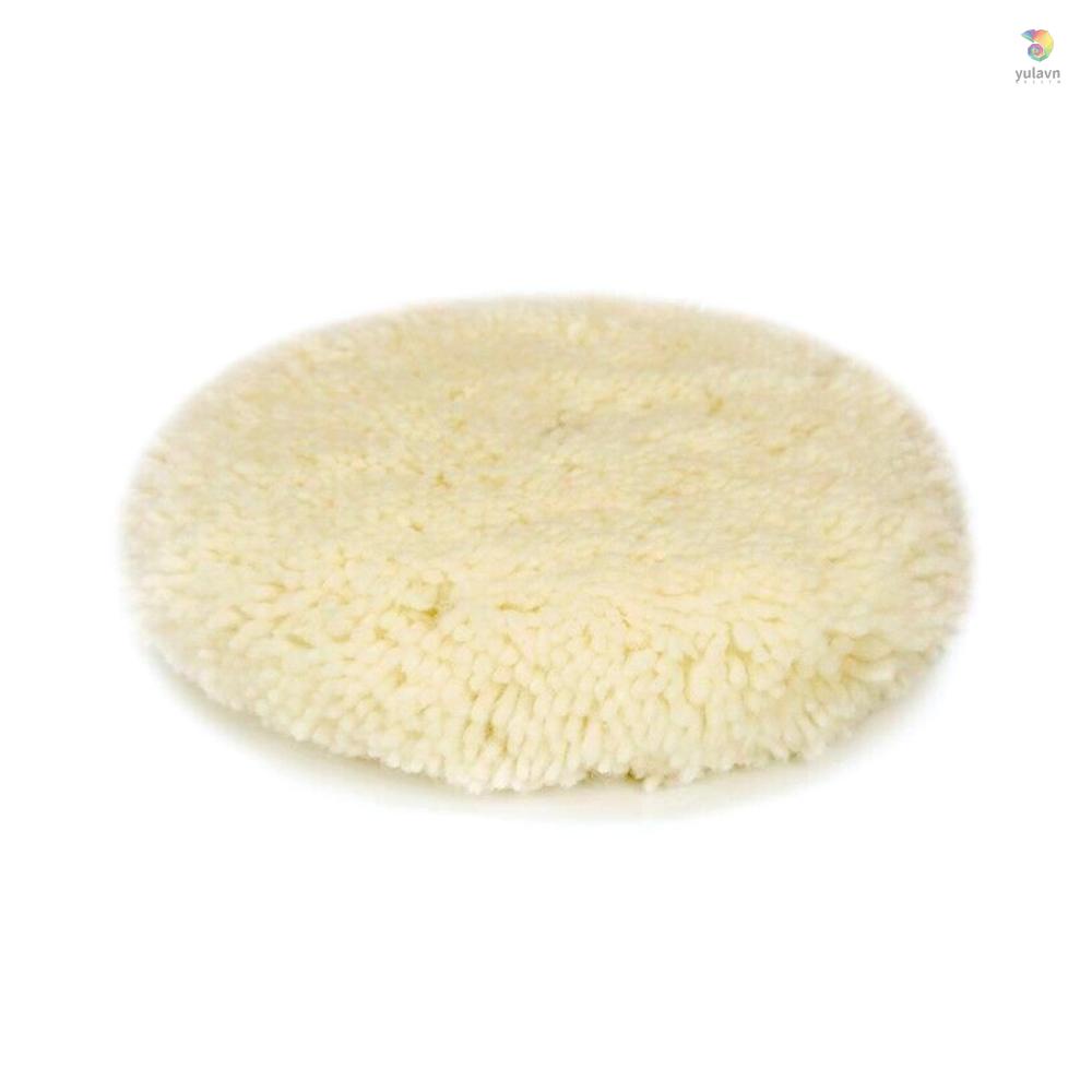 Bộ 2 Miếng Đệm Đánh Bóng Bằng Len Tự Nhiên Cho Xe Hơi
