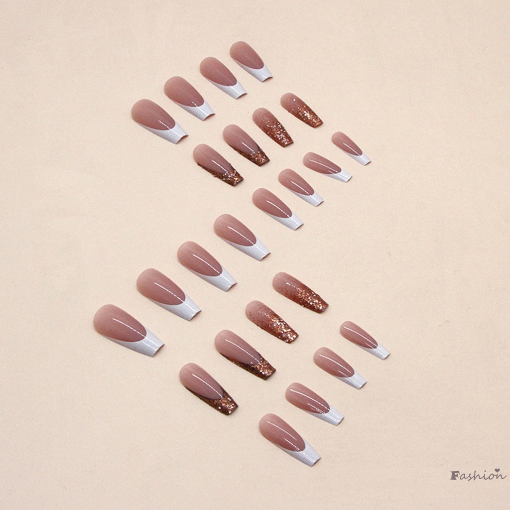 Bộ Móng Tay Giả Lấp Lánh Thời Trang Cho Nữ