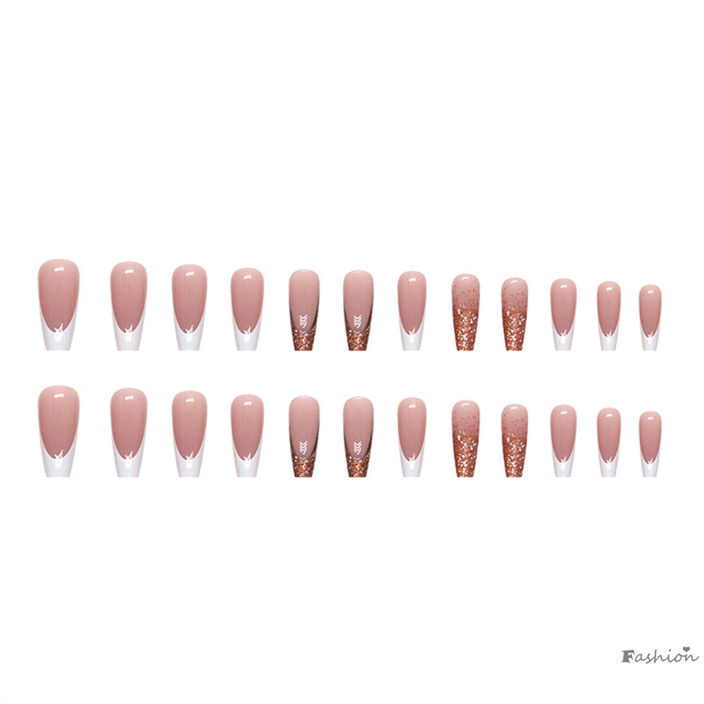 Bộ Móng Tay Giả Lấp Lánh Thời Trang Cho Nữ