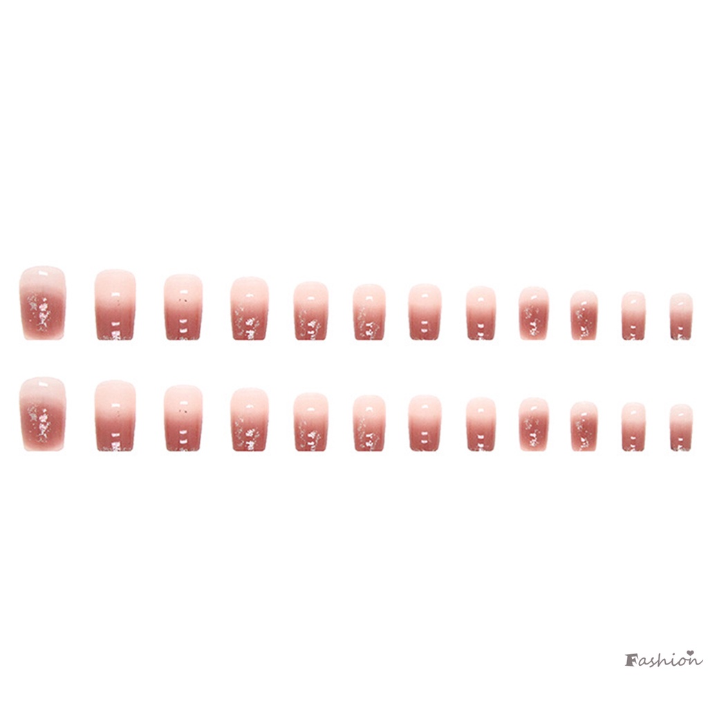 Móng Tay Giả Trong Suốt Tái Sử Dụng Được Màu Gradient Ngọt Ngào &amp; Quyến