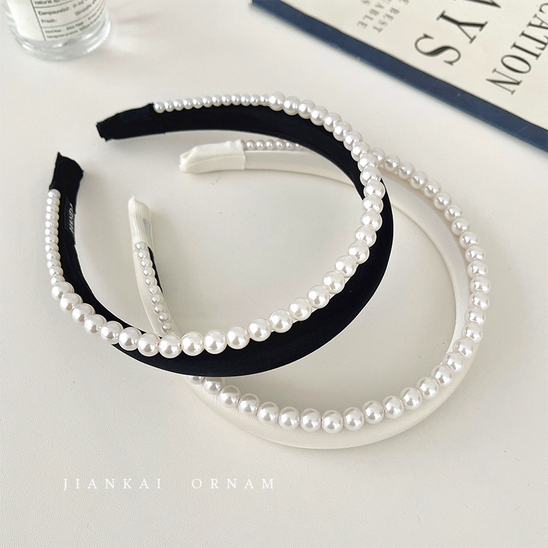 Băng Đô cài tóc Màu Trắng Đen Thời Trang Mùa Hè Cho Nữ