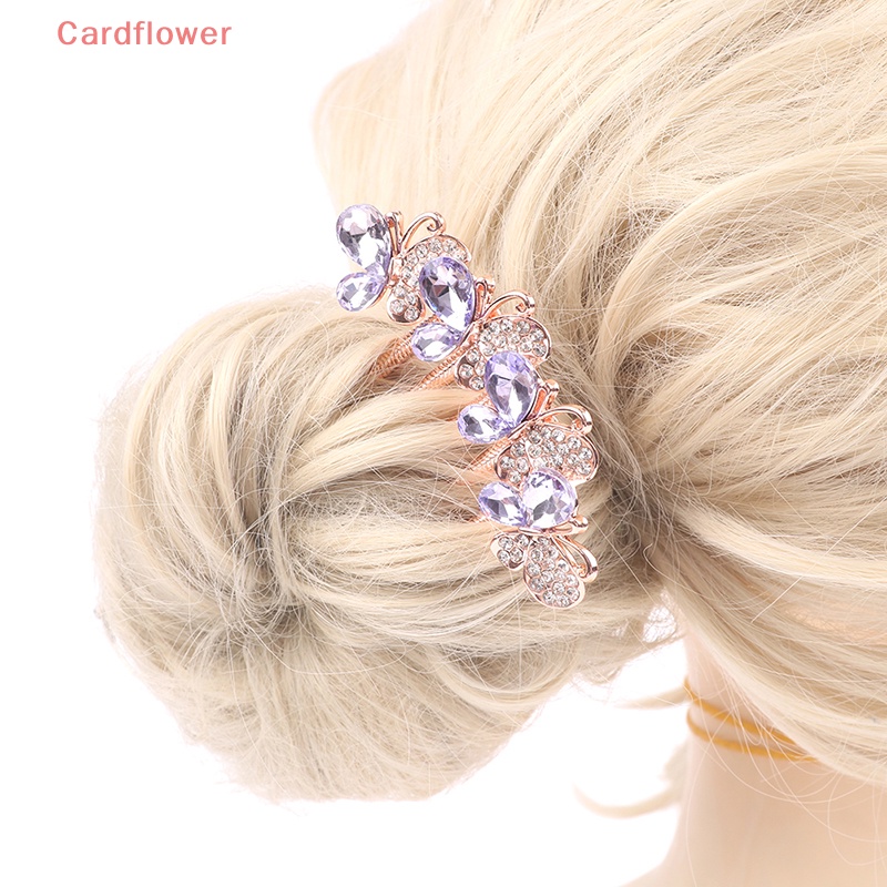 Lược Cài Tóc Đính Đá Hình Bướm Phong Cách Hàn Quốc Cho Người Lớn