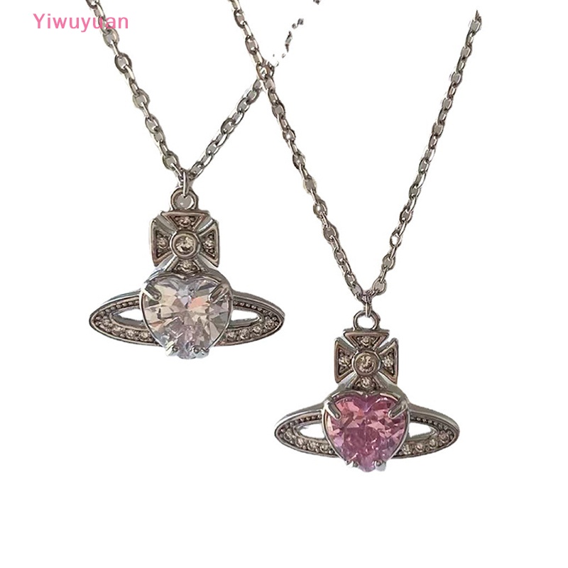 Vòng cổ Hợp Kim Mặt Trái Tim Đính Đá Zircon Thời Trang Mới