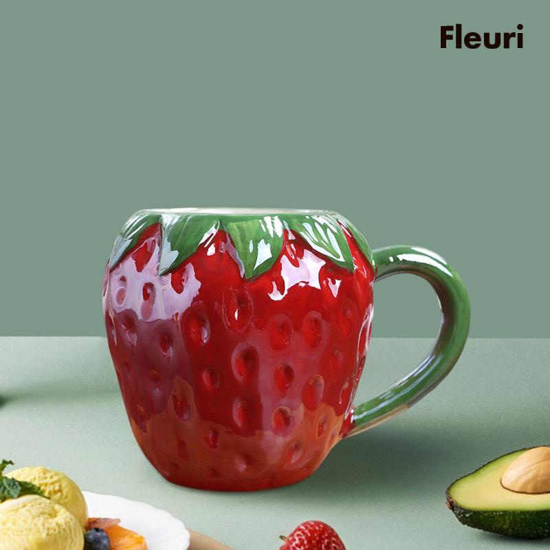 Cốc Sứ Uống Cà Phê Siêu Bền In Họa Tiết Dễ Thương Tiện Dụng