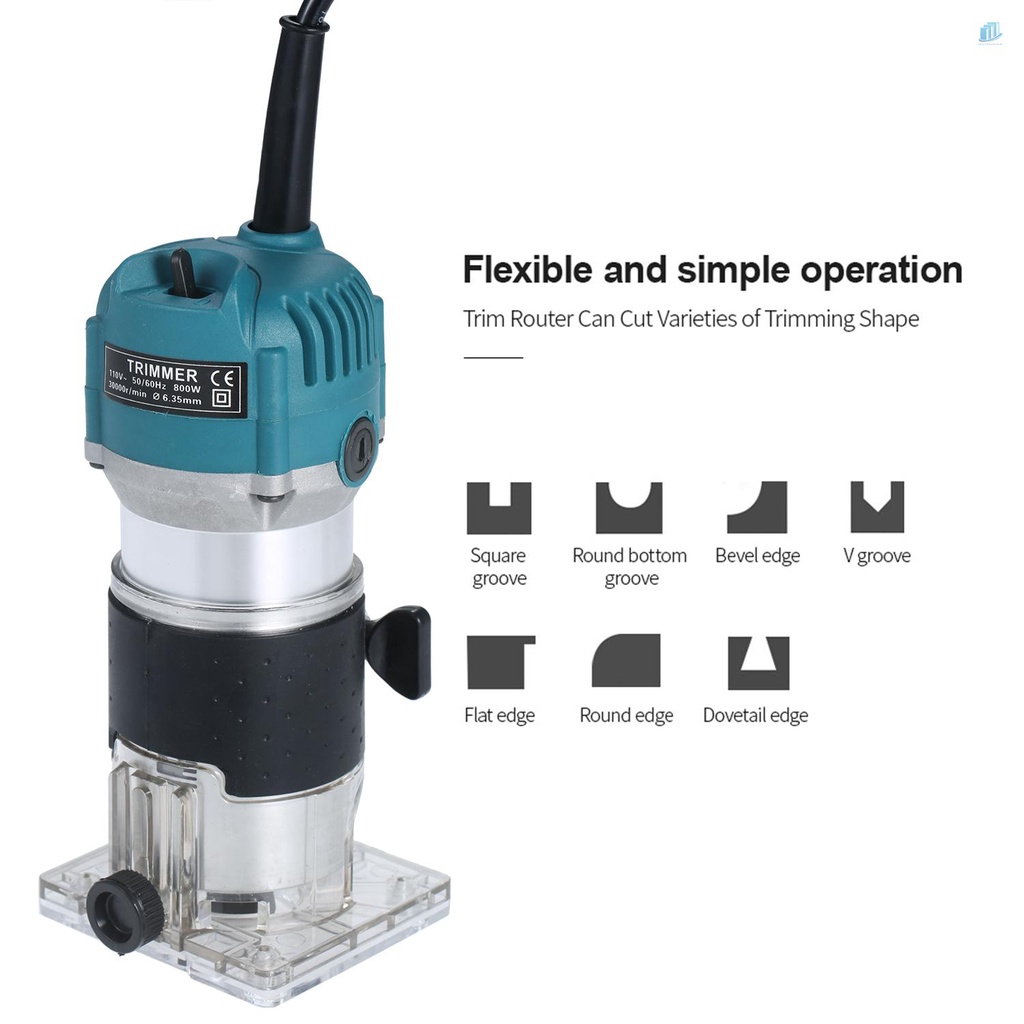 Bộ Định Tuyến Cắt Gỗ Với Đế Trong Suốt 110V 800W 30000r / Phút s2mwvn Chuyên Dụng