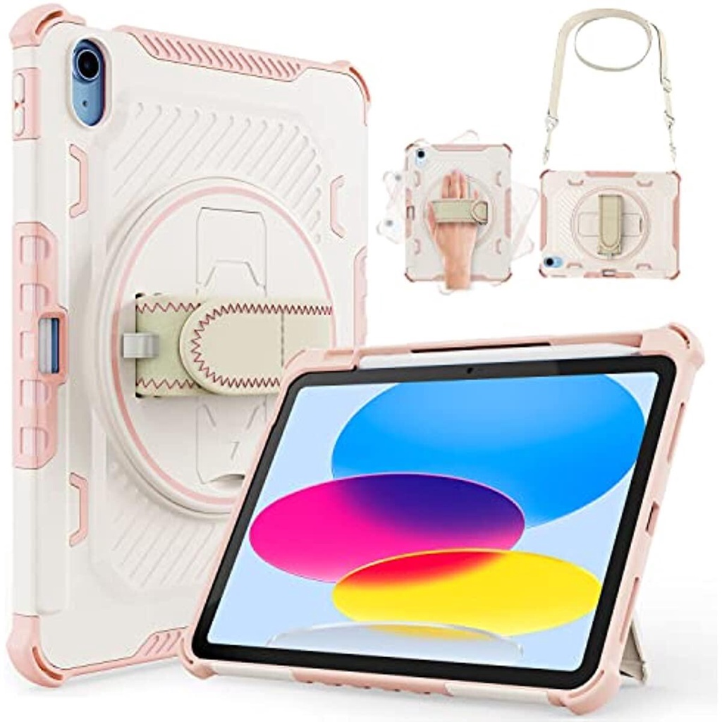 Ốp Bảo Vệ Chống Sốc Có Dây Đeo Tay Cho iPad Pro 11 2022 2021 2020 2018 / iPad 9th 8th 7th Gen 10.2 / iPad 10th Gen 10.9 2022