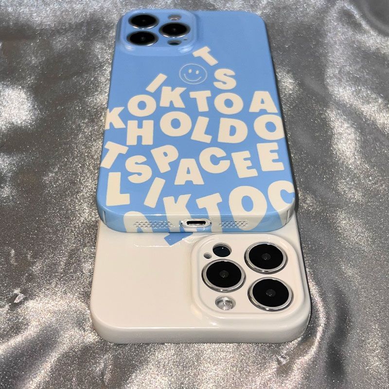 Ốp Điện Thoại Cứng Siêu Mỏng In Hình Mặt Cười Và Chữ Tiếng Anh Độc Đáo Cho Iphone1112 max 13 14pro 78 B0YC