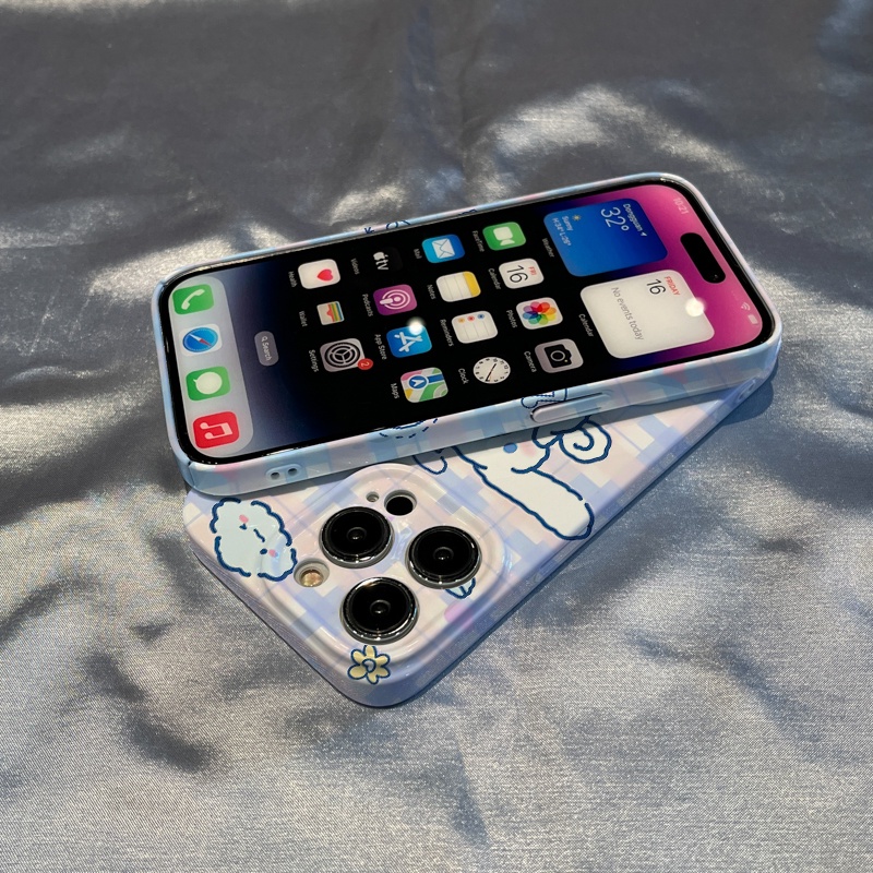 Ốp Điện Thoại Màu Hồng Gradient Họa Tiết Chú Chó Cinnamon 78 Cho iPhone13max Apple 14pro1211 BP9Q