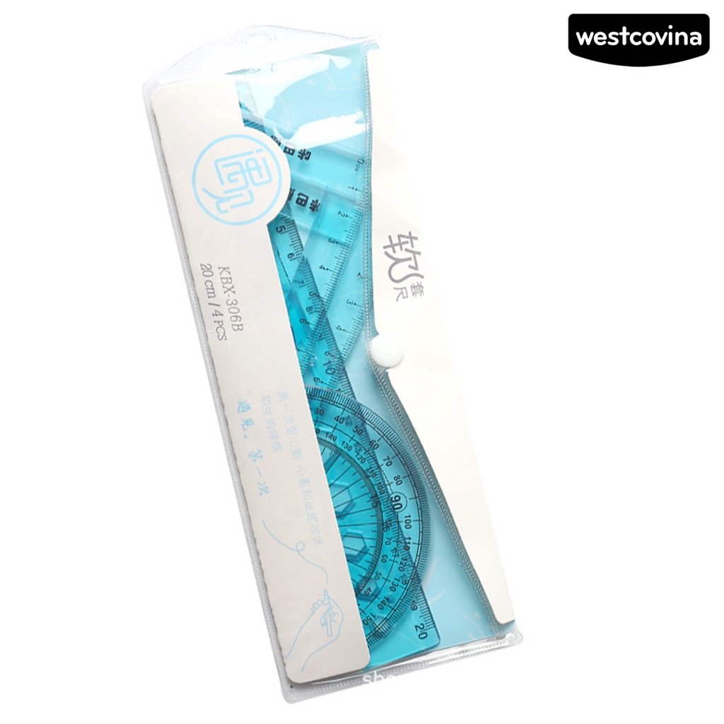 [COD]♪Bộ 4 Thước Đo Mềm Trong Suốt Độ Chính Xác Cao