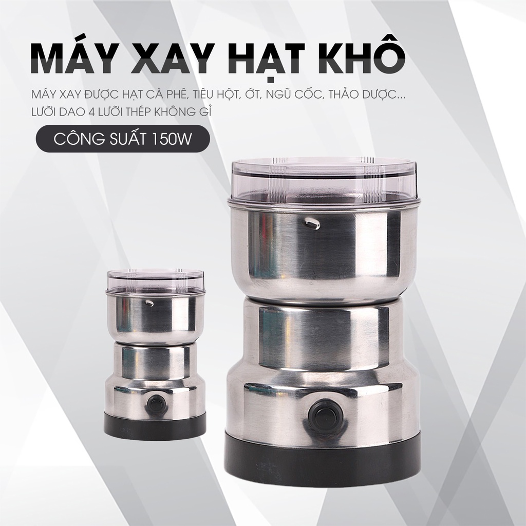 Máy xay hạt khô đă năng NIMA Japan, máy xay hạt cà phê, tiêu hột, ngũ cốc, thảo dược, lưỡi dao sắc bền