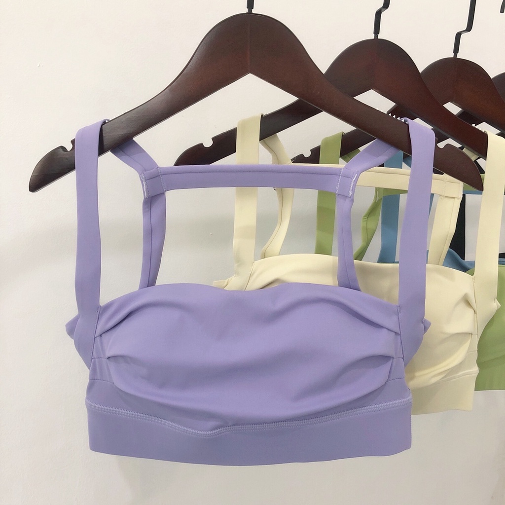 Áo Ngực Thể Thao Vải Lụa Chống Sốc Thích Hợp Chạy Bộ yoga thời trang năng động thoải mái nhiều màu tùy chọn