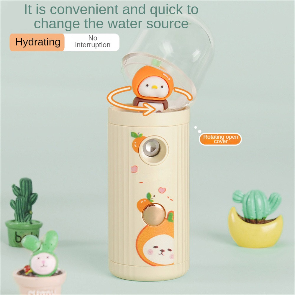 Bình Xịt Nước Mini Cầm Tay Họa Tiết Hoạt Hình Sáng Tạo