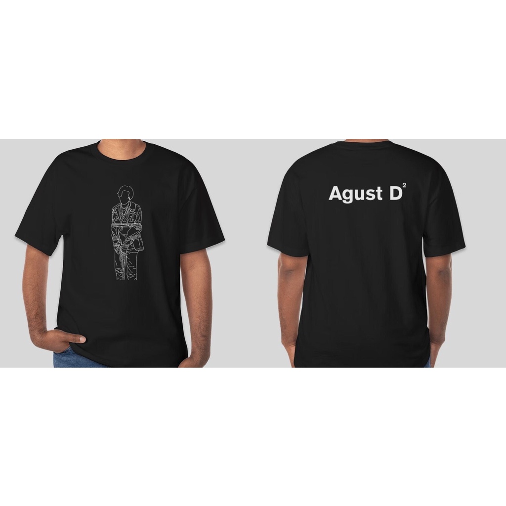 Áo Thun Cotton Tay Ngắn Cổ Tròn Dáng Rộng In Hình BTS SUGA AGUST D TOUR Mercch Thời Trang Cho Nam Và Nữ