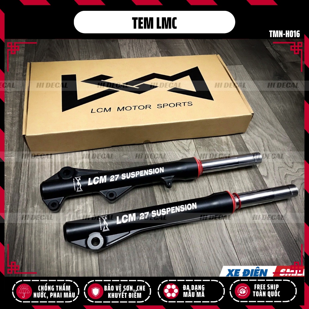 Tem LCM decal sticker dán phuộc xe máy | TMN-H007 | Decal tem sticker hình dán chống nước, chống phai màu