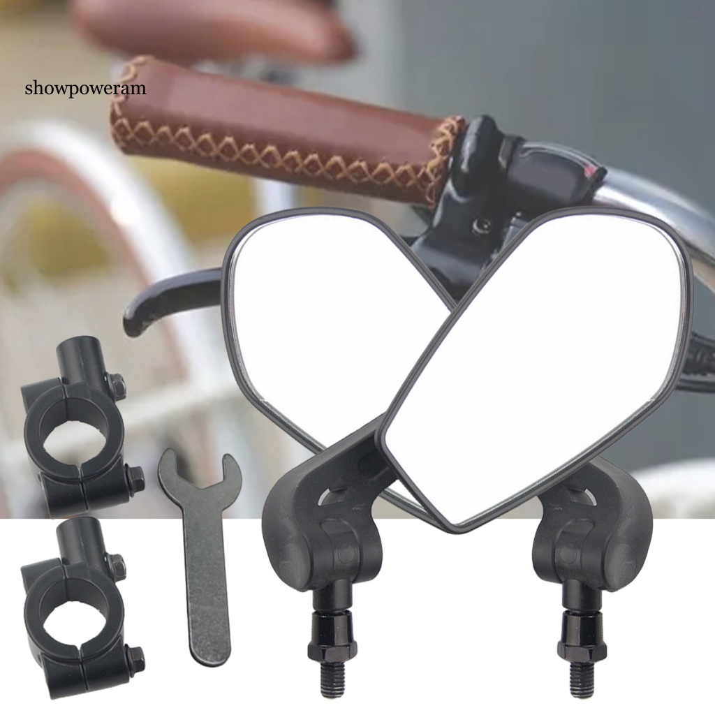 1 Cặp Gương Chiếu Hậu Xoay 360 Độ Màu Đen Gắn Tay Lái Xe Đạp