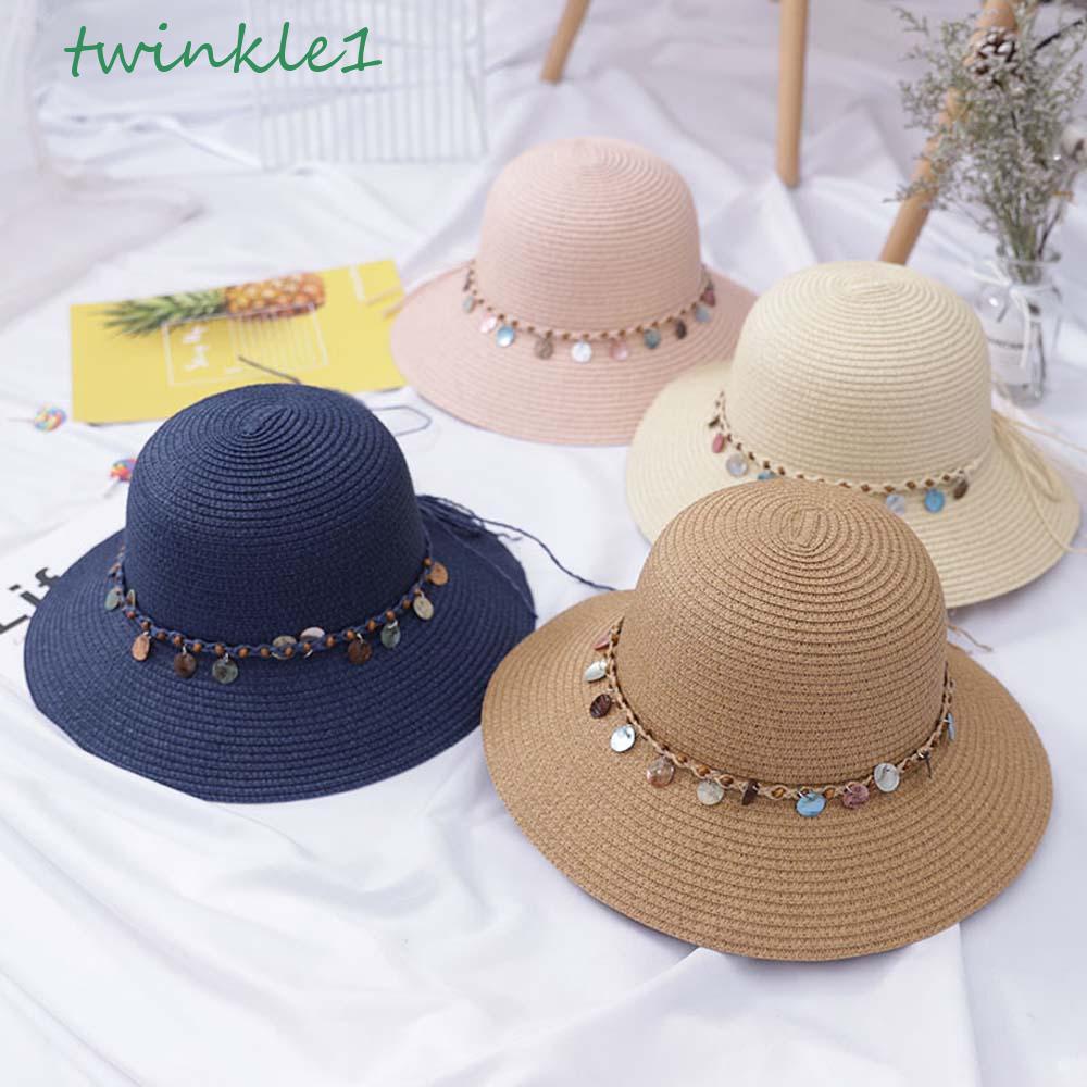 Nón Cói Rộng Vành Đính Kim Sa Nhiều Màu Sắc Thời Trang Mùa Hè Cho Nữ