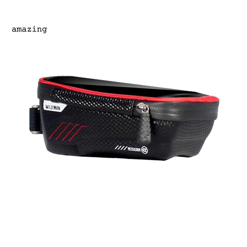 Túi Đựng Đồ Gắn Khung Trước Xe Đạp Có Khóa Kéo Dung Tích 1L Chống Thấm Nước Tiện Dụng