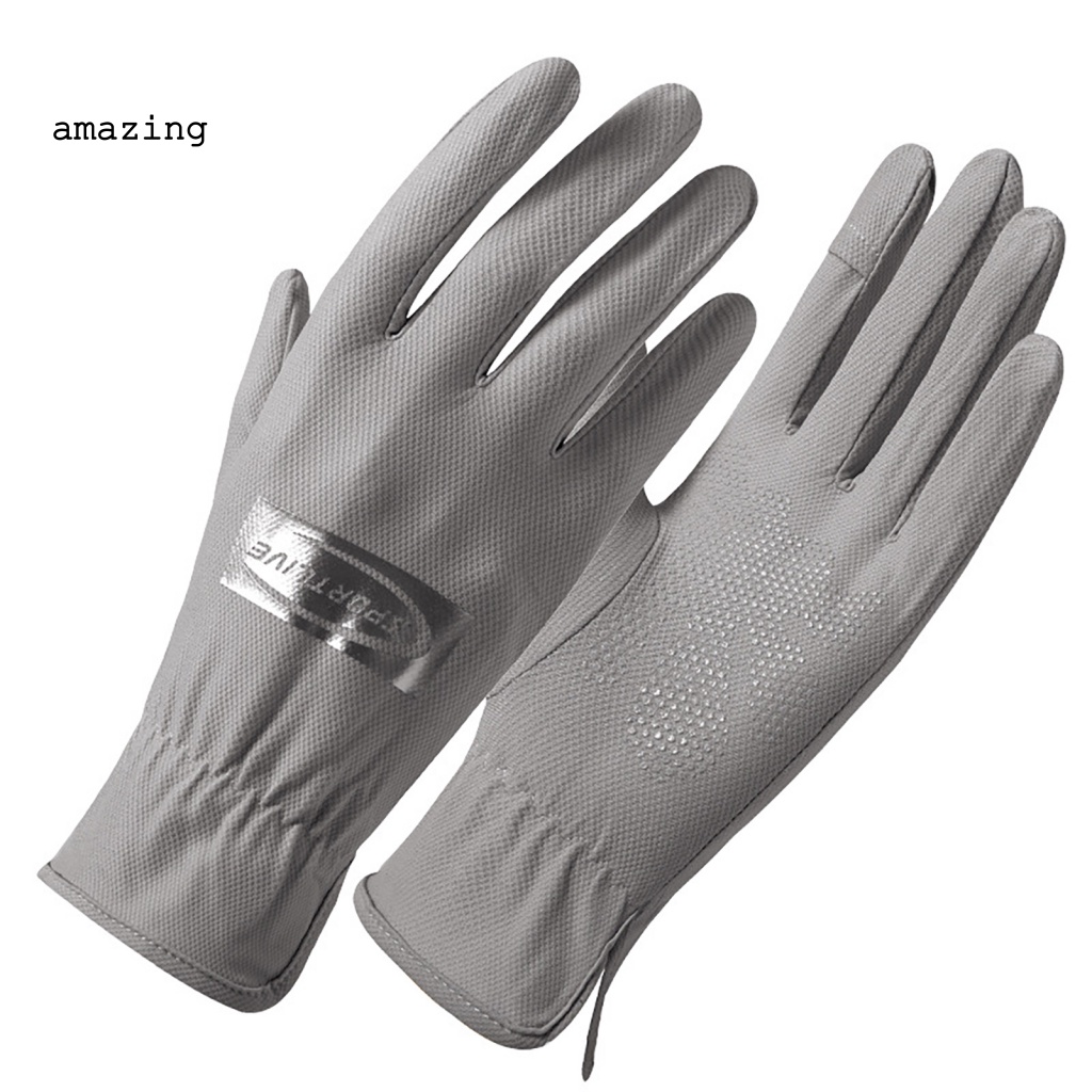 1 Đôi Găng Tay Lái Xe Bằng Lụa Lạnh Mỏng Chống Mài Mòn