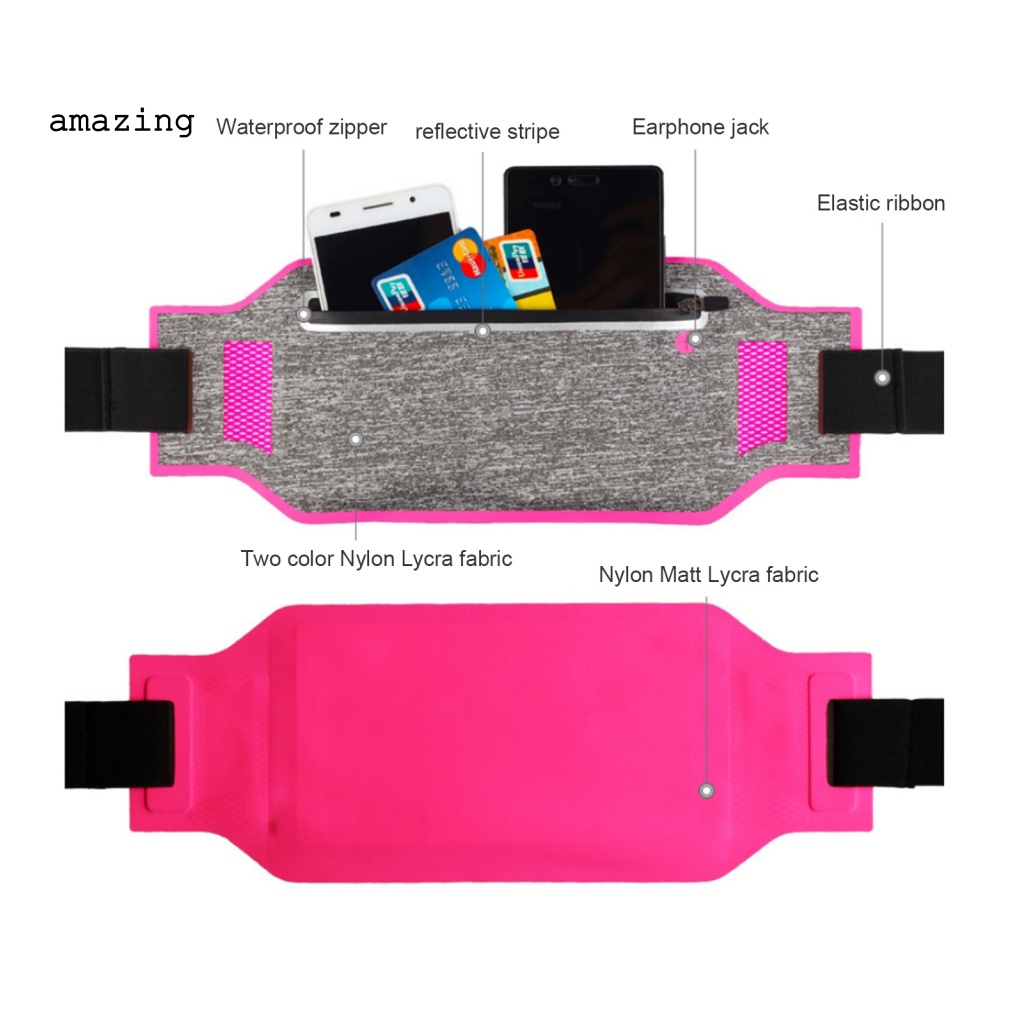 Túi Đeo Hông Màu Trơn Chống Thấm Nước Tiện Dụng Mang Theo Cắm Trại / Chạy Bộ