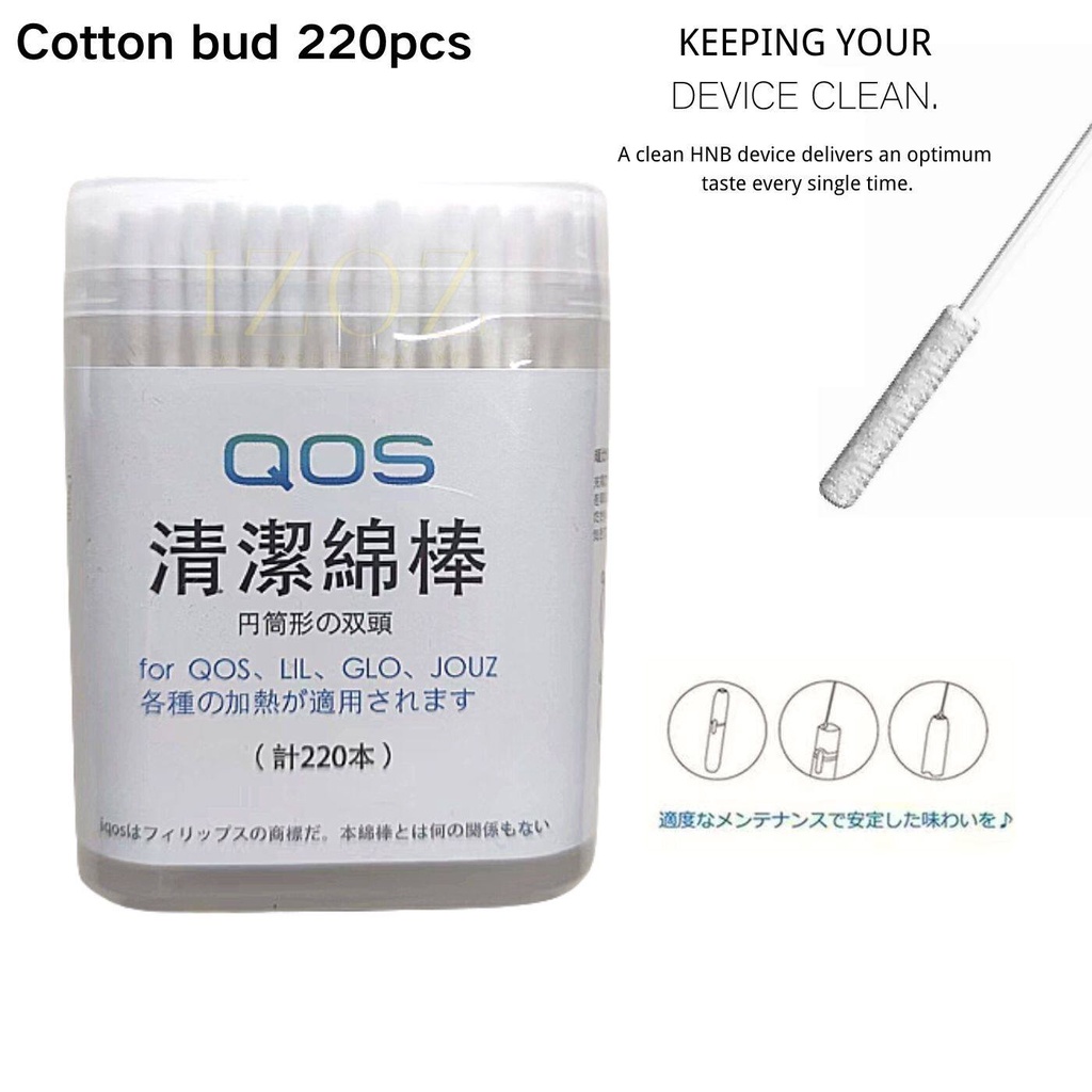 Hộp 220 Tăm Bông Cotton IQO 2.4 / 3 / Nhiều Đầu