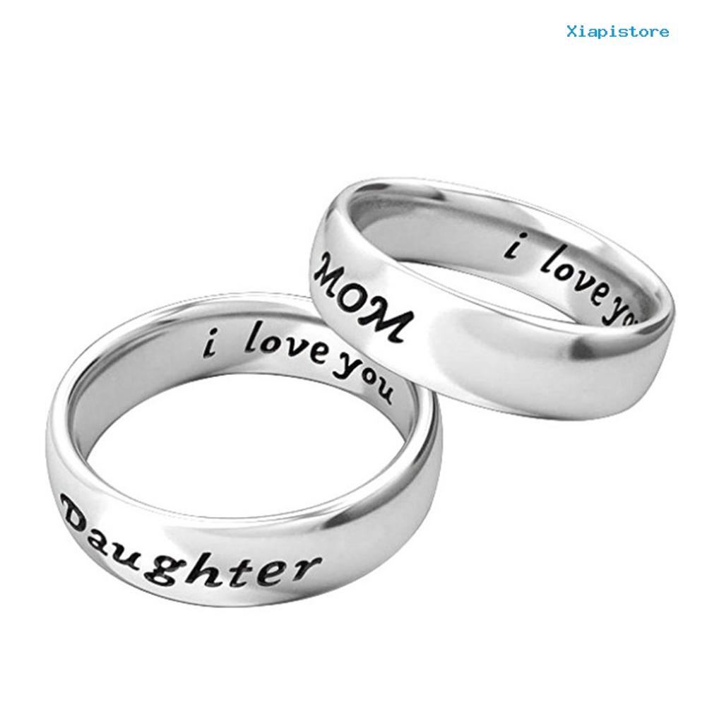 Nhẫn Thép Titan Khắc Chữ Mom Son I Love You