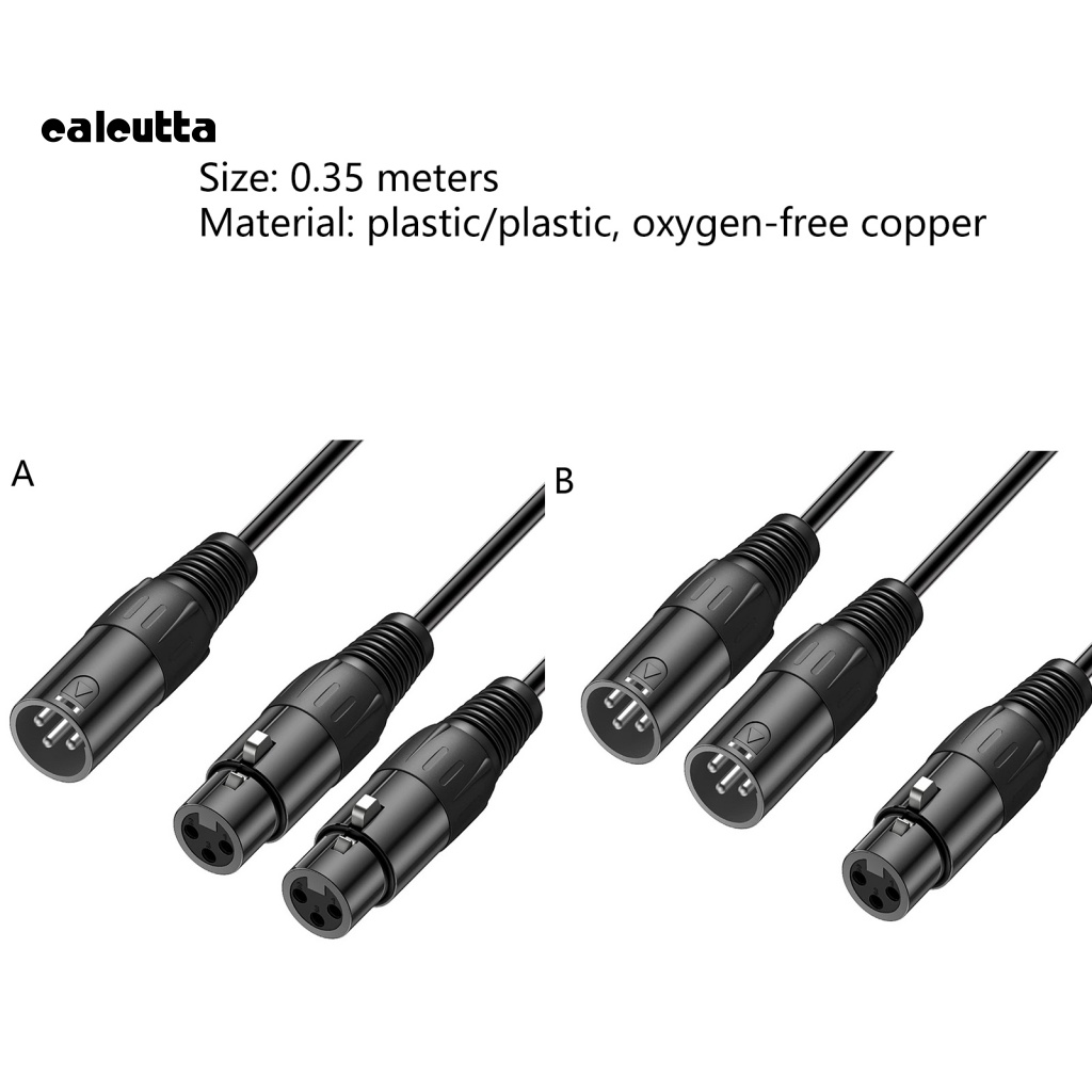 Cáp Chia Chữ Y XLR Female Sang Dual XLR Chuyên Nghiệp Dài 0.35m Chống Nhiễu Cho Microphone