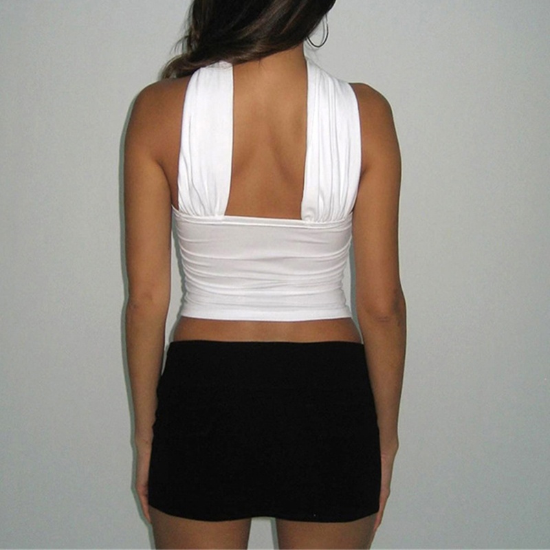 Brroa Áo Ống Hai Dây Mùa Hè Y2K Hở Lưng Gợi Cảm Cho Nữ