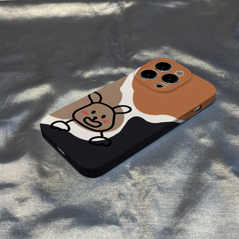Bảo Vệ Ốp Điện Thoại Ba Màu Họa Tiết Chú Gấu Dễ Thương Cho Iphone 1112 / Wink Raise 1314x / O38Q